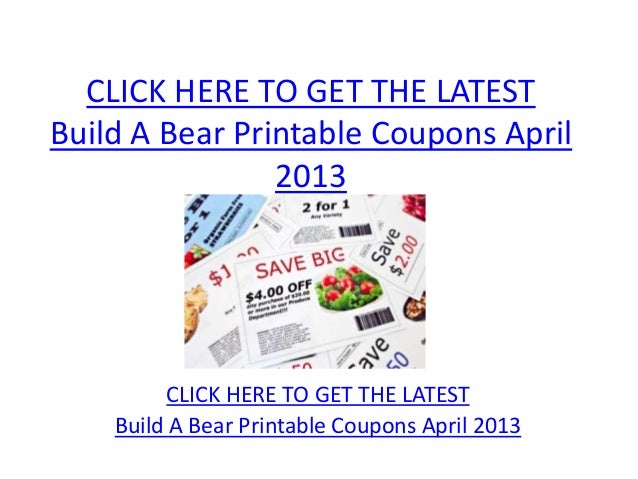 Produce A Undergo Printable Coupon codes April 2013 - Develop A Endure image relating to Build a Bear Printable Coupons identified as Produce A Endure Printable Coupon codes April 2013 - Acquire A Endure